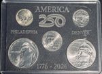 🔥2026 America 250th Anniversary Uncirculated 5 Coin Set P & D🇺🇸🇺🇸