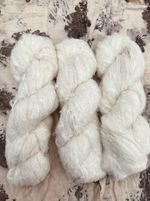 Suri alpaca & Silk Undyed Yarn. Double knit.  225m per 100g
