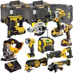 Dewalt 18V XR 10 Piece Power Tool Kit 3 x 5.0Ah Battery & Charger T4TKIT-6599