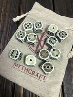 Ancient Matte D6 Dice Bone White Aged Muted Set | DnD Dungeons and Dragons | D6