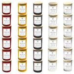 18 Pack 7oz Matte multi Candle Jars with Bamboo Lids, Thick Glass Jar for Candle