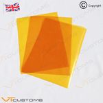 Amber Headlight Tint Film [ 3 x A4 Sheets for Fog Lights ] Car Vinyl Wrap