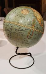 Antique Peerless 6 Inch Terrestrial Student Globe Weber Costello Co Patent 1909