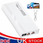 900000mah Power Bank USB-C Pack Backup Battery 66W Fast Charger For Mobile Phone