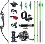 40-50lbs Bowfishing Bow Arrow Combo Kit Reel Fish Recurve Set Adults Beginner