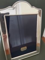 CARRS SHEFFIELD HALLMARKED STERLING SILVER LARGE BEADED PHOTO FRAME VGC  24x16cm