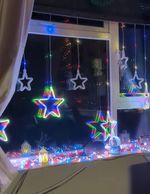 Christmas window lights multicoloured different modes