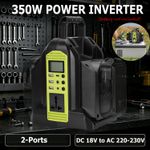 Power Inverter for Ryobi 18v Battery 2-Ports Power Station for Camping Emergency