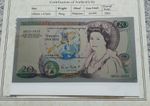 2022 £20 Twenty Pounds PURE PLATINUM Banknote Queen Elizabeth II With COA