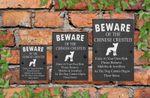 Humorous Beware Of The Dog House Gate Funny Slate Sign 3 Sizes ALL BREEDS  A-C