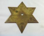 WW1 Era Brass Trench Art Jewish Star Of David Royal Navy Sailors Record Of Ships