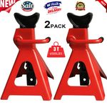 2Pcs Axle Stands FloorJack Heavy Duty Lifting 3 Ton Capacity Stand Car CaravanUK