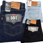 Levis® 501 Mens Denim Jeans Original Fit bottoms Straight Leg Pants Jean NEW NEW