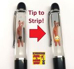 1x Tip & Strip Nude Man Pen ~ Cheeky Adult Novelty Male Biro Gift