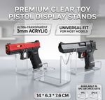 Clear Acrylic Toy Pistol Display Stand Holder|Universal Rack for Kid & Collector