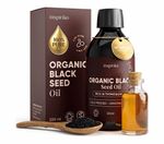 Inspiriko Black Seed Oil Organic Cold Pressed, Black Cumin Seed Oil, 200ml