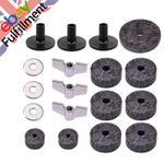 For Drum Set 18PCS Cymbal Accessories Felt Pad/Wing Nut/Cymbal Sleeve Base Kits