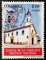 COLOMBIA 1964 Mi1051 Church La Veracruz in Bogota Stamp Stamp Sello Timbre