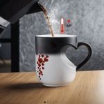Colour Changing Heat Sensitive Mug Heart Shaped Magic Coffee Novelty Mother Gift
