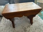 Antique Wooden milking Stool Small Primitive Rustic Country Farmhouse