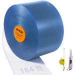 VEVOR Strip Curtain PVC Door Curtain 200mm x 2mm x 50m Cooler Freezer Clear
