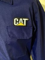 Cat Caterpillar Badged Zipped Navy Boiler Suit Overalls L 42-45" Chest