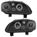 VW Caddy 2003-2011 Black Headlights Pair With Fog Light Headlamps Left & Right