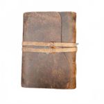Vintage Handmade 7x6" Leather Journal – Rustic,Perfect for Writing,Sketching J6