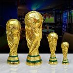 Golden Football Trophy Resin Ornament – Soccer Fan Collectible Gift