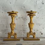 Pair 19th Century French Gilt Wood Candlesticks