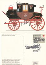 Mail Coach Postcard FDC H1/3 Postal Museum Liverpool Mail Coach 1984 (136468) 