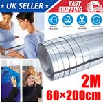 200 x 60cm Mirror Wall Sticker Roll Self Adhesive Stick Room Film Decor Bathroom