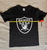 Brand New Raiders Black T-shirt - Size S (27"length x 18" width), Soft Cotton,