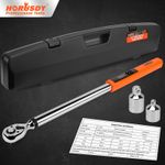 1/2” Driver Digital Torque Wrench Adapter Set 25-250ft.lb / 17-340N.m Adjustable