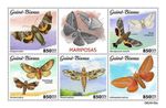 MOTHS & BUTTERFLIES Butterfly Insects MNH 5v-Stamp Sheet #849 2023 Guinea-Bissau