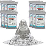 Emergency Silver Foil Survival Blankets 12 Pack Reflective Thermal Sheets