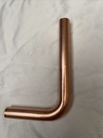 15mm Formed Copper Bend With Male Ends For Minimum Flow Restriction ￼￼