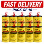 10 Fly Insect Catcher Paper Sticky Glue Bug Trap Killer Strong Roll Tape Strip