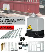 800KG Electric Sliding Automatic Gate Opener Kit with 2 Remote Control 8pcs Rack