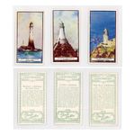 Wills Three Castles Lighthouses 1926 Cigarette Cards x13 Colour Art Flannan