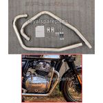 For Royal Enfield GT & Interceptor 650 Powerage Header Bend Pipe, Polished