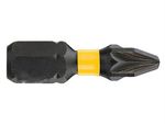 DEWALT Screwdriver Bit Extreme Impact Torsion 25mm Cordless PZ2 Or PH2 BLACK