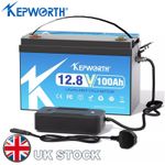 12V 100Ah LiFePO4 Lithium Battery 8000+Cycles BMS for Solar RV Trolling Motor