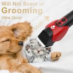 Electric Pet Dog Cats Grooming Clippers Low Noise Cordless Shaver Trimmer Kit UK