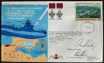 Navy Cover RNSC - Submarine HMS THRASHER Award of VC's WW2 - Flown Crete, Signed