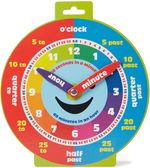 Early Learning Kids Education Clock Moveable Hands Smiley Face Magnetic
