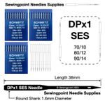 Schmetz Industrial Sewing Machine Needles Ballpoint DBx1 SES 16x231 287WH 1738UK
