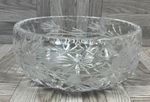 Glass Cut Bowl - Fruit Bowl - Flower Design - Heavy - Decorative Bowl
