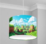 MINECRAFT landscape CEILING DRUM LIGHT SHADE / TABLE LAMPSHADE 3 SIZES