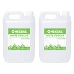 Hexeal White Vinegar 2 x 5L - Food Grade - Cooking, Cleaning, Pickling & Baking